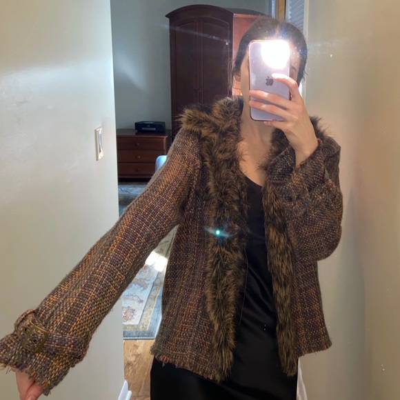 Vintage faux fur trimmed jacket - Picture 5 of 5